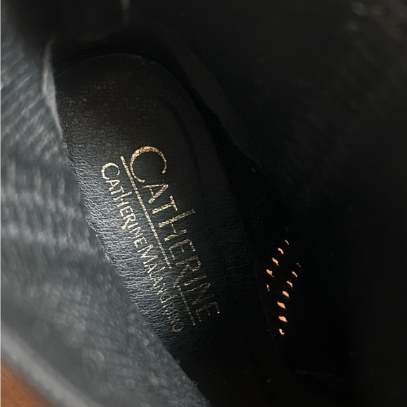 Catherine Malandrino black mesh Knitty peep toe bootie size 8.5 - Picture 8 of 9